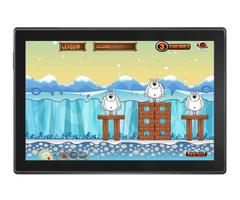 Angry Penguins Adventure - War attack games اسکرین شاٹ 2