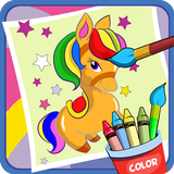 Pony coloring game أيقونة