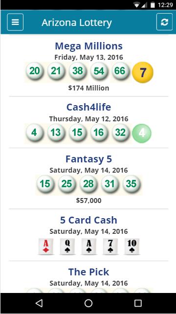 Национальная лотерея приложение на андроид. Arizona Lottery.