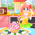 fashion game making cake, dress up game 圖標