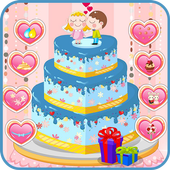 Wedding cake decoration icon