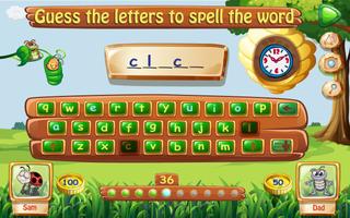 Hangman Kid's App for Spelling Word Practice Screenshot 1