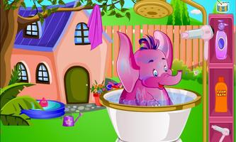 2 Schermata Elephant Bathing Girl Game