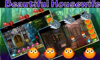 Best Escape 438 Beautiful Housewife Rescue Game Affiche