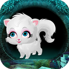 Cute White Cat Rescue Game 2018 - Best Escape 426 أيقونة