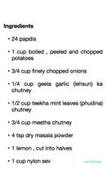 Poster Sev Puri Recipe