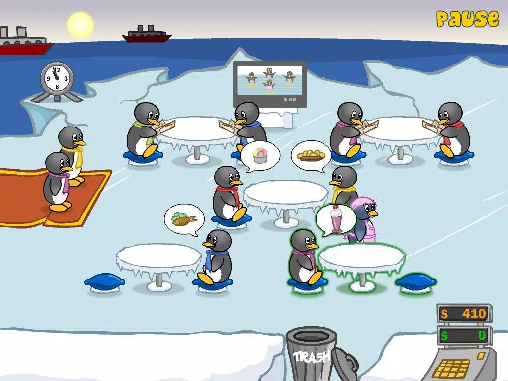 Penguin Diner Dash:Restaurant Story Free Download