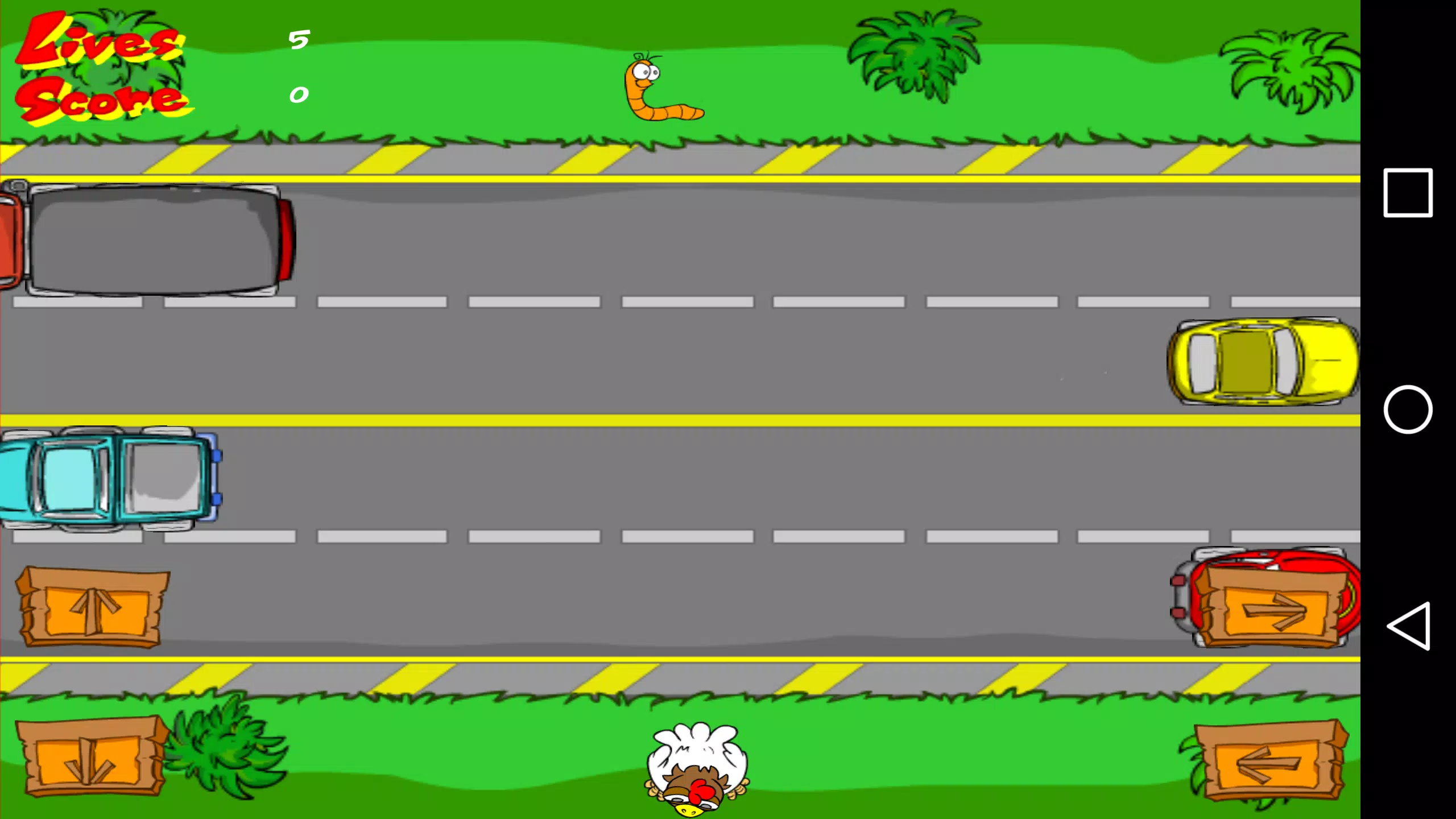 Interface inicial do jogo Chicken Cross the Road Fonte: Chicken