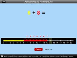 2 Schermata Addition Using Number Line lite version