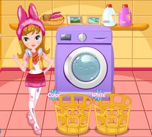 Home Laundry games For Girls  - Puppy Friends capture d'écran 1