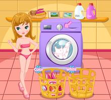 Home Laundry games For Girls  - Puppy Friends capture d'écran 2