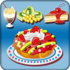game girls decorating cake icon