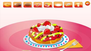 game girls decorating cake poster