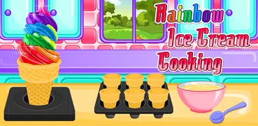 Rainbow Ice Cream Cooking