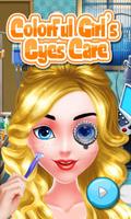 Colorful Girl's Eyes Care Affiche