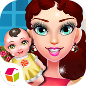Colorful Lady&#39;s Cute Baby icon