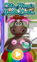 Cute Hippo's Health Doctor Affiche