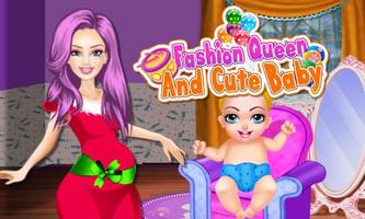 Fashion Queen And Cute Baby poster