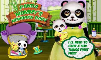 Panda Mommy's Newborn Baby Affiche