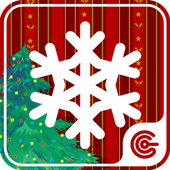 Happy Snowflake Christmas fun icon