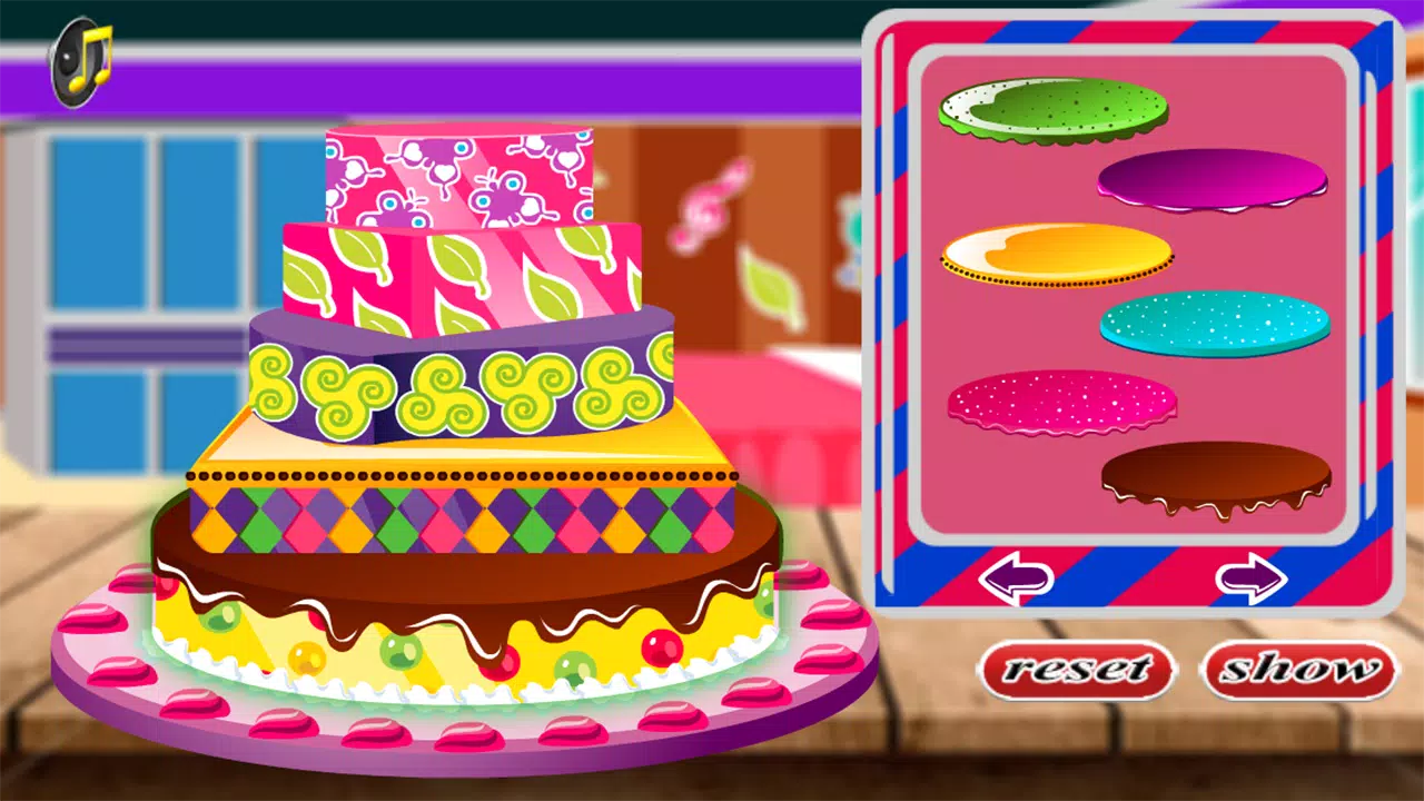 Jogo da decoração e bolos de aniversário