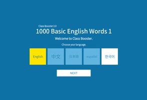 1000 Basic English Words 1 Affiche