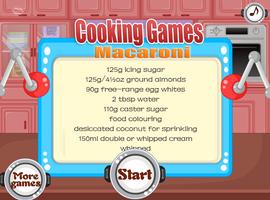 cooking games macaroons on kitchen پوسٹر