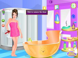看護師の入浴の女の子のゲーム ポスター