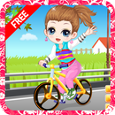The little girl learn bicycle APK