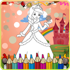 Princess Cinderella Coloring icône