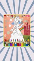 Princess Cinderella Coloring Affiche