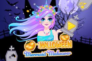 Halloween Mermaid Makeover الملصق