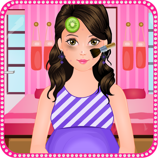 Pregnant woman spa salon games