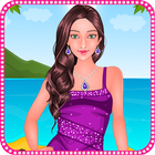 Princess summer makeup salon آئیکن