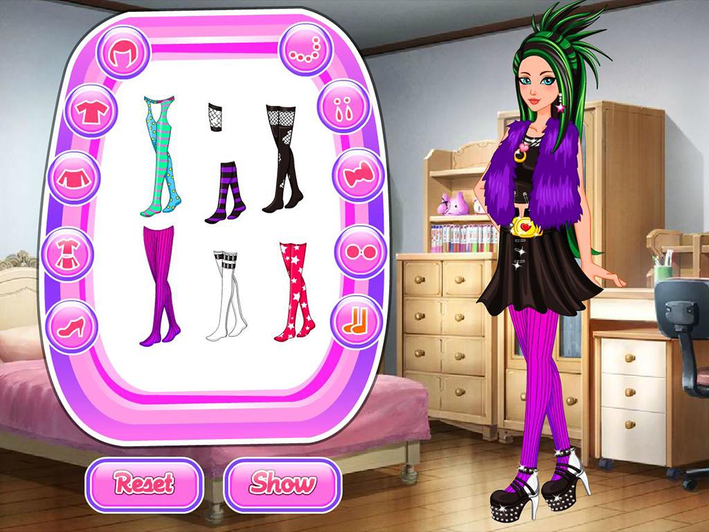 Girl Go Punk, Dress Up Games imagem de tela 1.