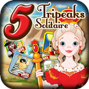 5 Fun Tripeaks Solitaire Games APK