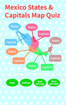 mexico states capitals map quiz screenshot