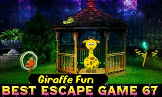 Best Escape 67-Giraffe Fun الملصق