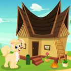 Cute Puppy Escape Best Escape Game-360 ไอคอน