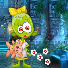 Green Zombie Girl Best Escape Rescue Game - 283