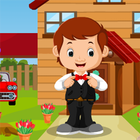 Handsome Waiter Boy Rescue Best Escape Game-385 آئیکن