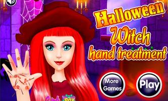 Halloween Witch Hand Treatment Affiche