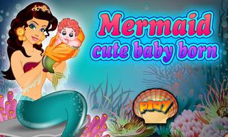Mermaid Cute Baby Born Affiche