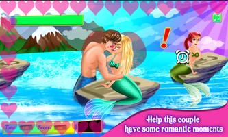 Mermaid Couple Secret Kiss capture d'écran 1