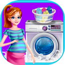 Mother Washing Girl Clothes APK