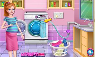 Mother Washing Girl Clothes capture d'écran 1