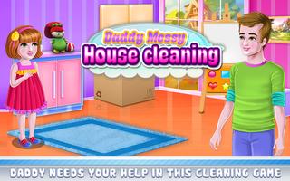 Daddy Messy House Cleaning captura de pantalla 2