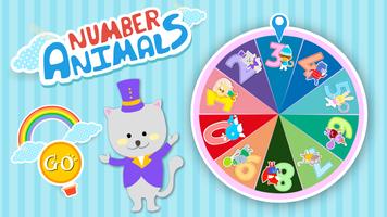 Spin Number Animals الملصق