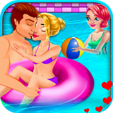 Icona Adorable Couple Pool Kiss