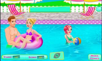 Adorable Couple Pool Kiss screenshot 2